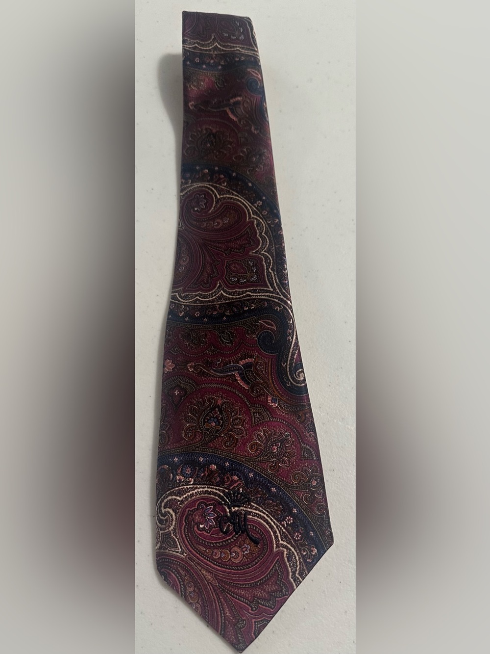 COUNTESS MARA Paisley Tie in Burgundy and Navy